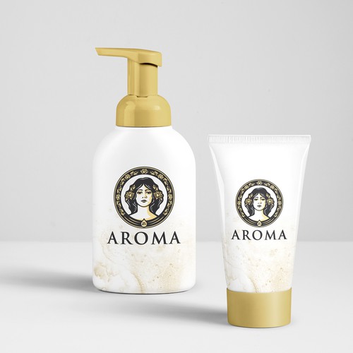 Cosmetics logo with the title 'Logo for AROMA'