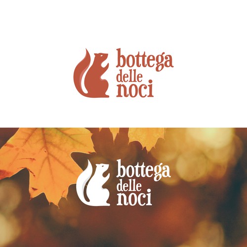 Nut logo with the title 'Bottega delle noci'