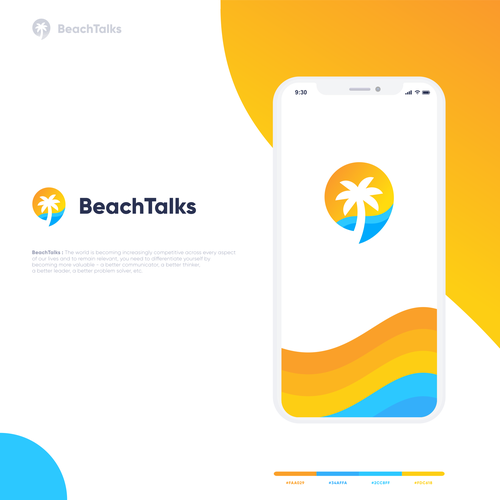 Great logo with the title 'BEACH TALK.'