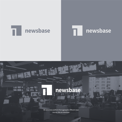 Corporate design logo with the title 'Newsbase - News Platform #1'