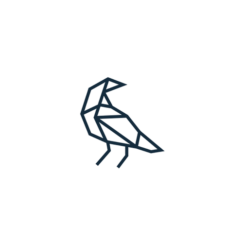 Crow logo with the title 'Abstract crow'