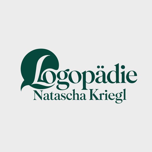 Corporate identity logo with the title 'Medical & Speech Therapy Logo Design | Logopädie Clinic Branding'
