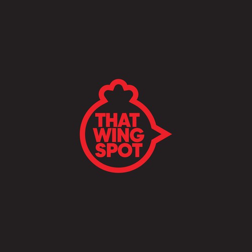 Fast food logo with the title 'THAT Wing Spot'