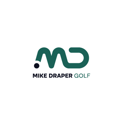 Golf brand with the title 'Mike Draper - Visual ID concept'