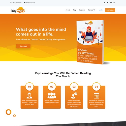 Illustration website with the title 'Heyware'