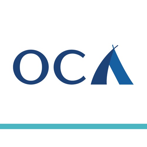 Teepee logo with the title 'OCA - Logo design for yacht'