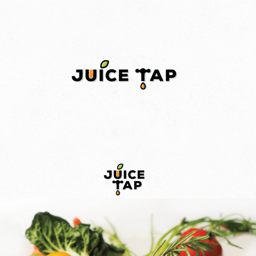 Tap design with the title 'Logo concept for an organic juice company'