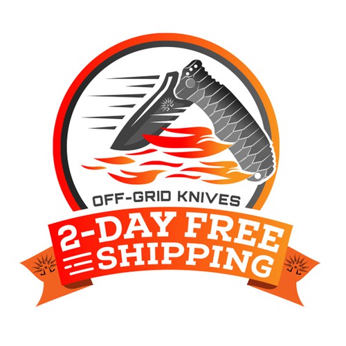 Shipping logo with the title 'Off-Grid Knives Logo'