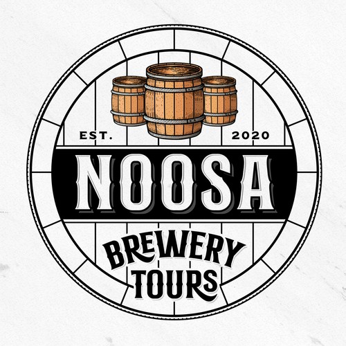 Tour logo with the title 'Noosa Brewery Tours'