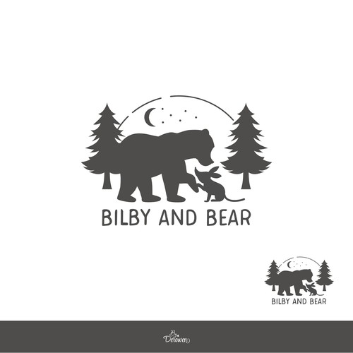 Wildlife photography logo with the title 'Cute rustic logo for unique products for kids'