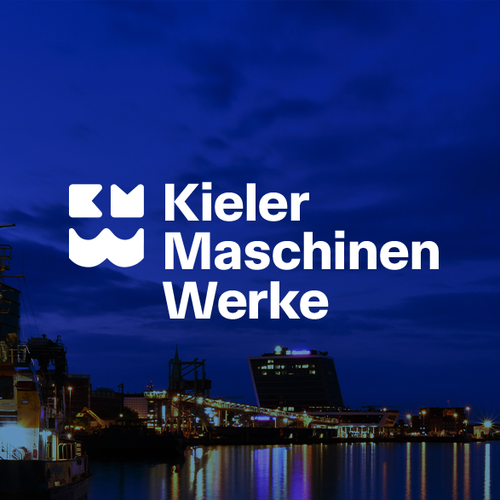 Mechanical design with the title 'Logo concept for Kieler Maschinenwerke '