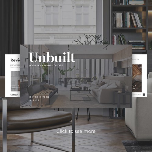 Scandinavian design with the title 'Presentation Deck for Unbuilt'