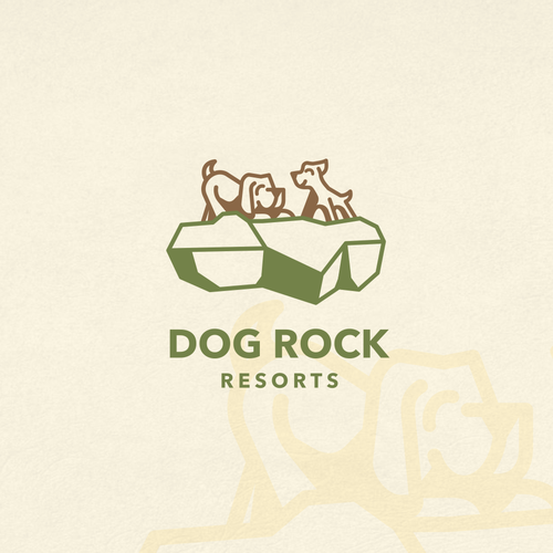 Resort design with the title 'Dog Rock Resorts'