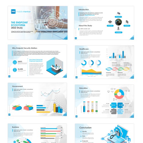 Mobile design with the title 'Mobile mentor Presentation Deck'