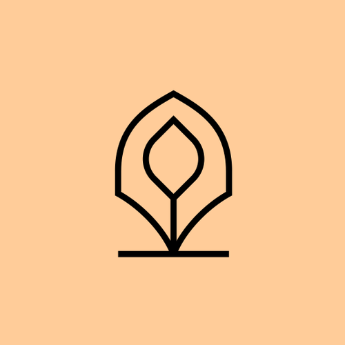 Arrow logo with the title 'arrow up + leaf'