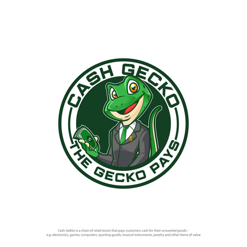 Gecko logo with the title 'Cash Gecko Contest Entry'