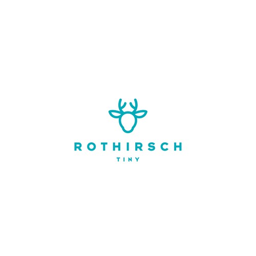 Deer logo with the title 'Cute kids Brand Logo *Rothirsch Kids*'