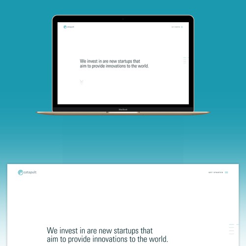 Accounting website with the title 'Web design for venture capital firm “catapult”'