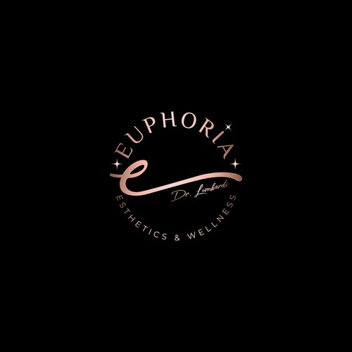 Esthetician logo with the title 'Euphoria Esthetics & Wellness - By Dr. Lombardi'