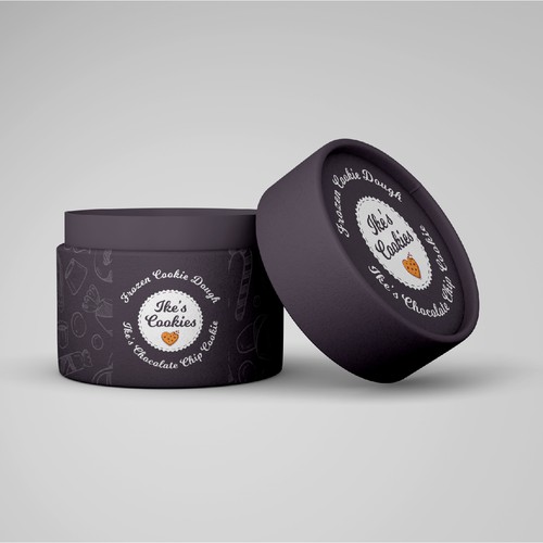 Biscuit packaging with the title 'Package design for chocolate  cookie dough'