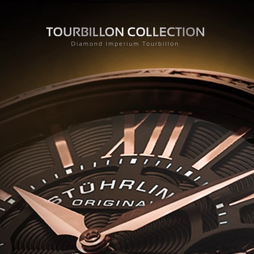 Watch design with the title 'Stuhrling Newspaper Ad'