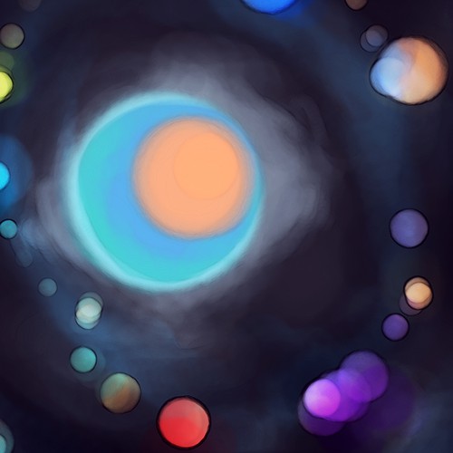 World artwork with the title 'Abstract Eye Space World?'