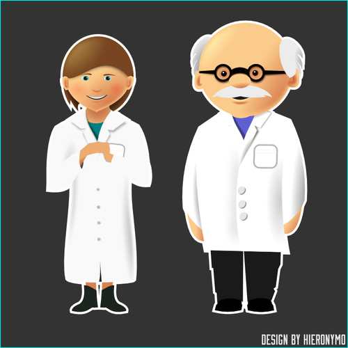 App illustration with the title 'Characters for an educational app'