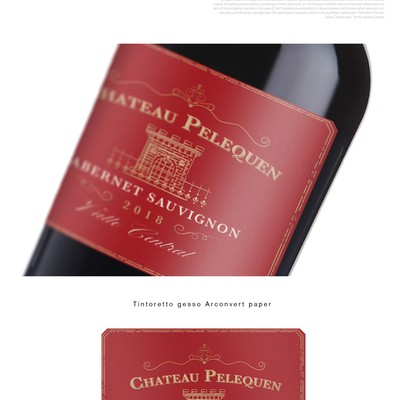 Wine Label in classic French style