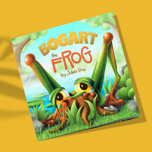 Frog illustration with the title 'Book cover'