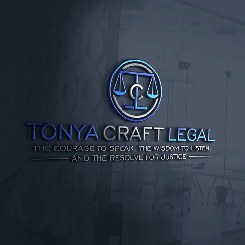 Associate logo with the title 'Clever logo concept for Tonya Craft Legal'