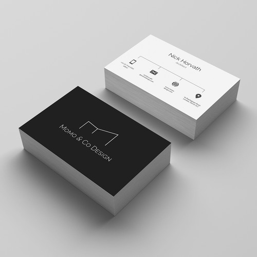 Linear design with the title 'Business Card for Architect'