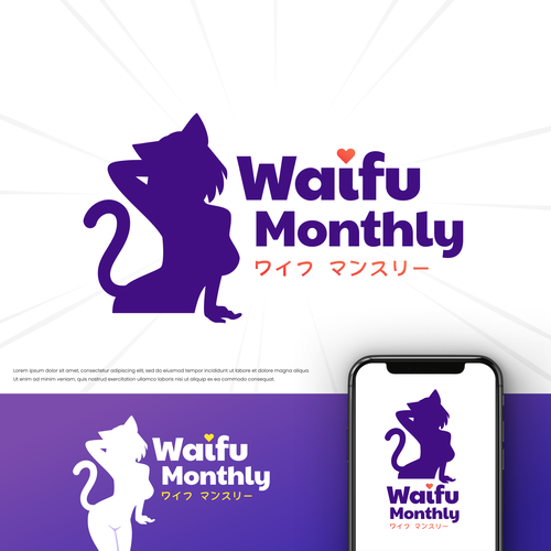 Sexy design with the title 'Waifu Monthly'