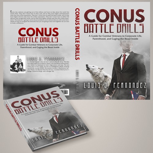 Wolf book cover with the title 'A guide for Veterans on living out of combat.'