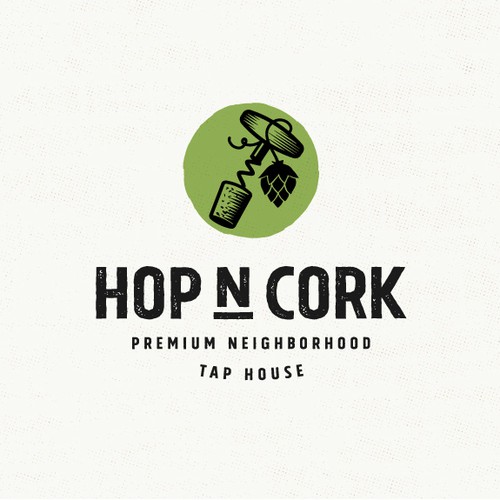 Rustic design with the title 'Bold logo for a tap house'