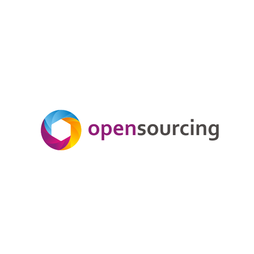 Sky blue logo with the title 'opensourcing'