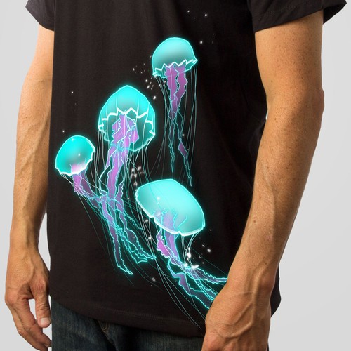 Jellyfish design with the title 'Jellyfishes T-Shirt'