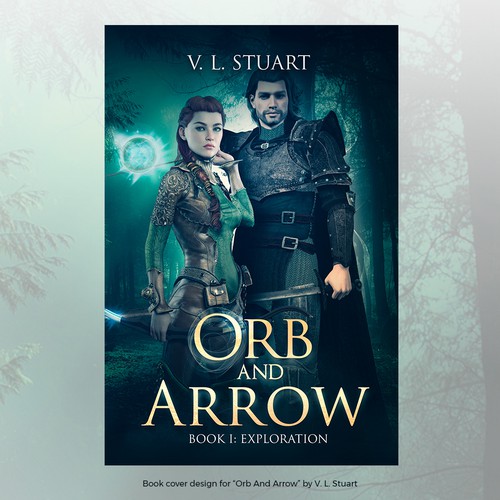 Digital art book cover with the title 'Book cover design for a fantasy series book '