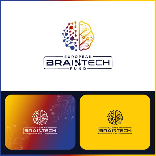 Eye-catching logo with the title 'Logo Design For European BrainTech Fund'