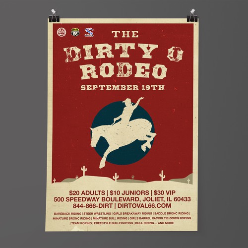 Rodeo design with the title 'Vintage Rodeo Poster Concept'