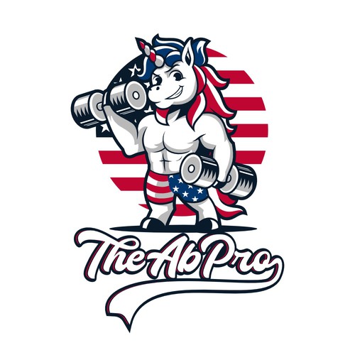 American t-shirt with the title 'Gym Unicorn design for The Ab Pro T-shirt'