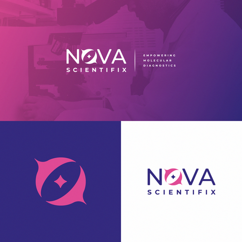 Nova logo with the title 'Logo design proposal for Nova Scientifix'