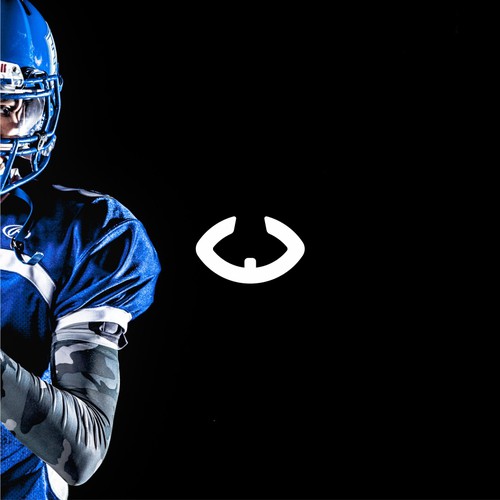 Football logo with the title 'Personal brand logo for a NFL player'