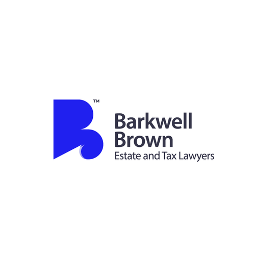 Estate brand with the title 'Barkwell Brown Logo Design'