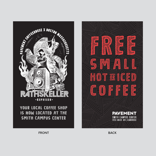 Coupon design with the title 'Coffee House card design'