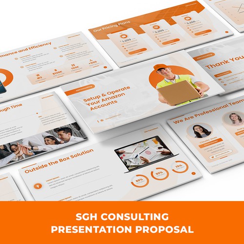 Company profile design with the title 'SGH Consulting PowerPoint Presentation'