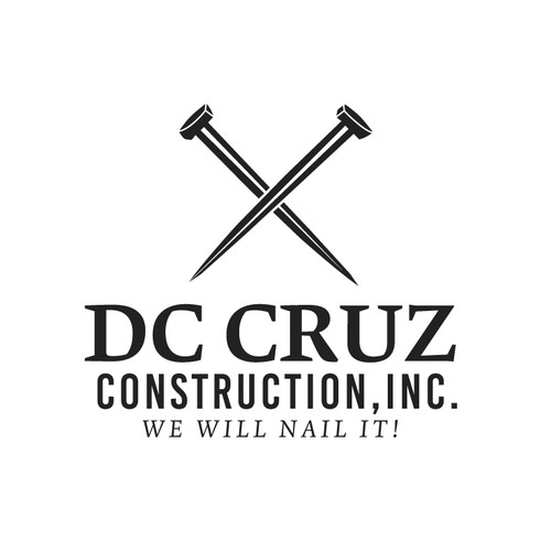 Carpentry design with the title 'DC Cruz Construction, Inc.'
