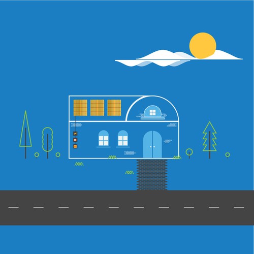 Element design with the title 'solar power'