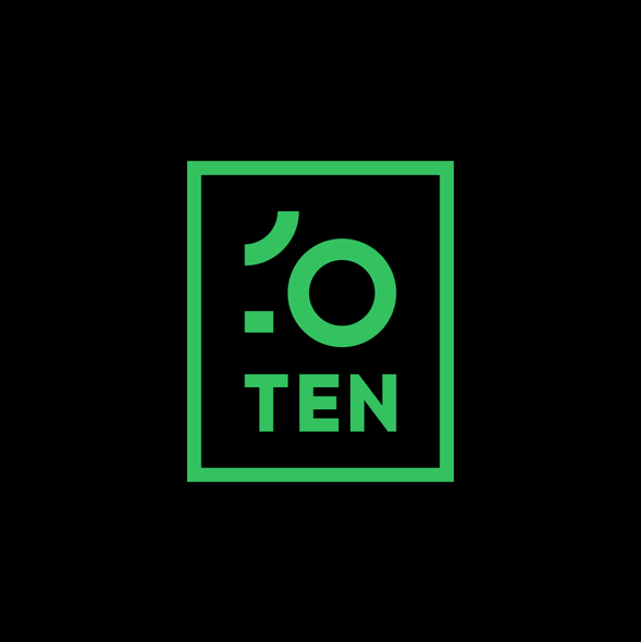 Number 10 logo with the title 'ten logo concept'