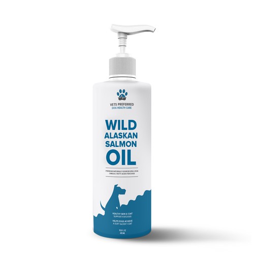 Dog packaging with the title 'DOG OIL'