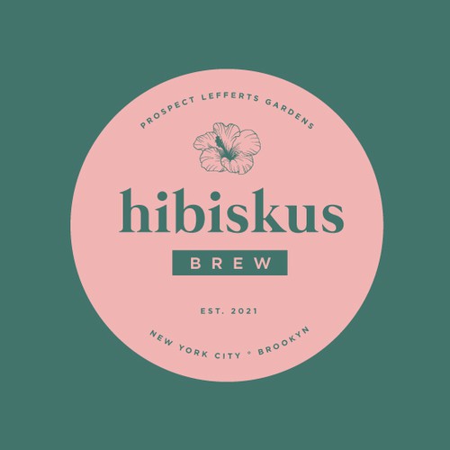 Hibiscus logo with the title 'Logo for Hibiscus Brew'
